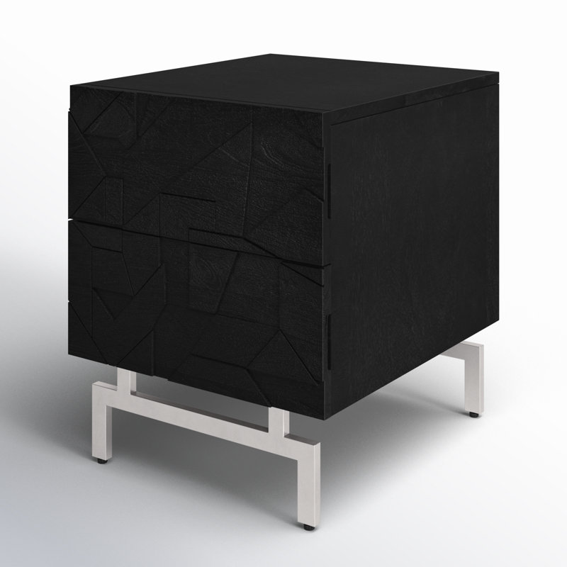 Table de chevet en bois massif Geo