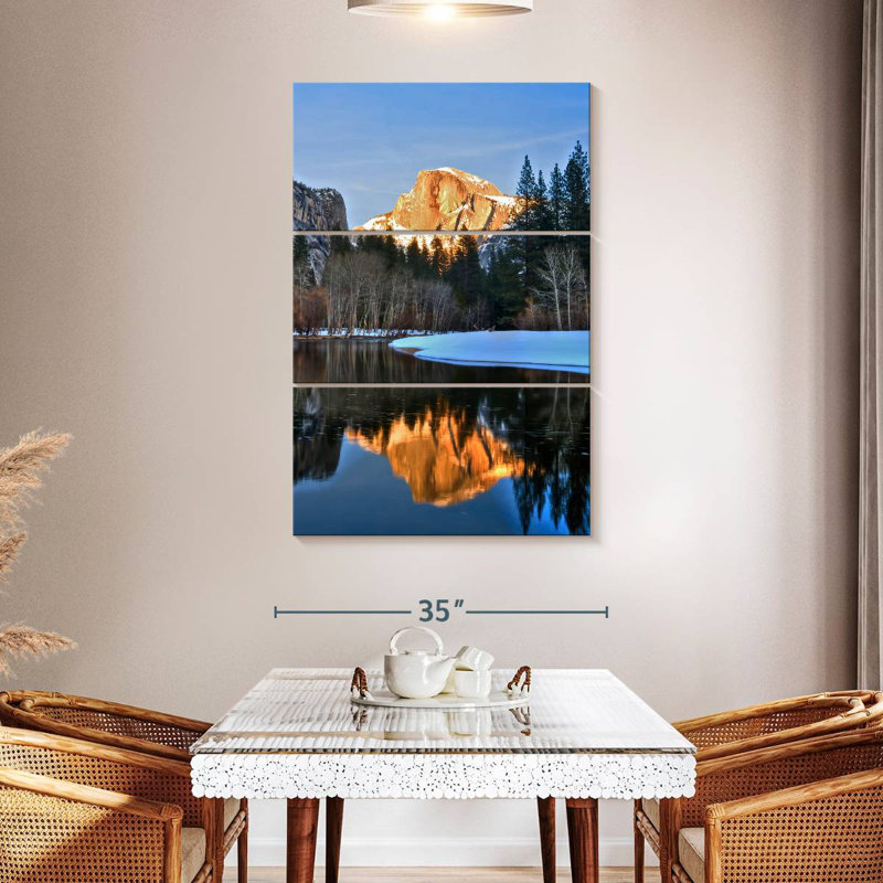 Alvord Half Dome By Merced River, 50" H x 32" W