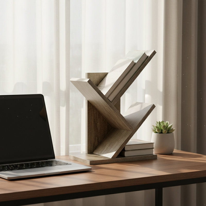 Rangement de bureau à 3 niveaux, Grège