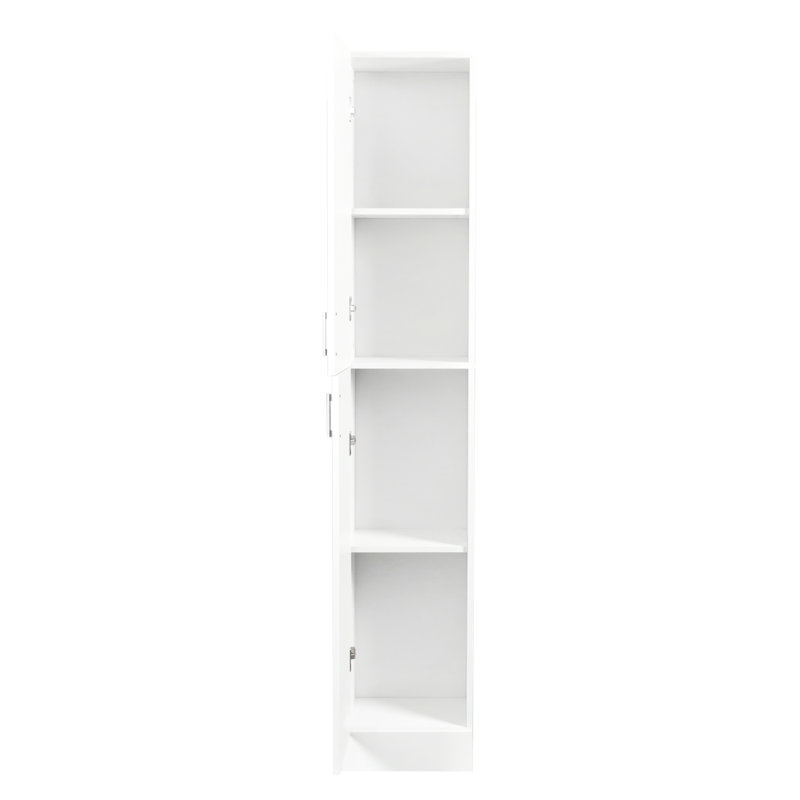 Armoire autoportante blanche avec tablettes pour le rangement de gymnastique à la maison polyvalente