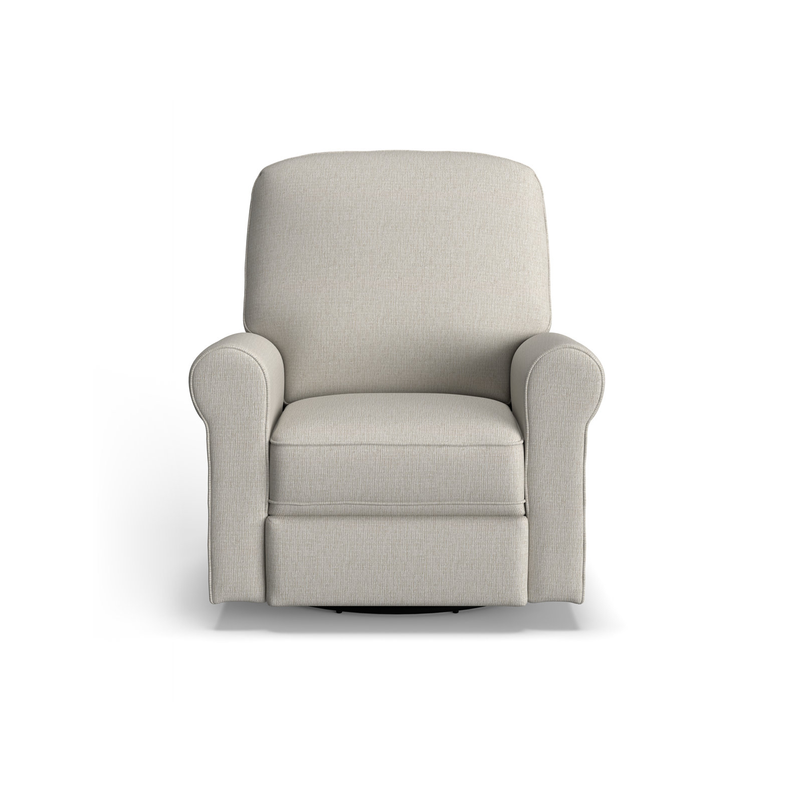 Anastasia Upholstered Swivel Reclining Glider, Radical Chalk Performance Chenille