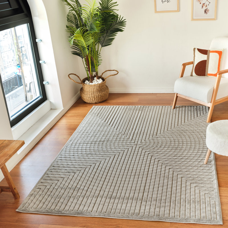 Audraya In- & Outdoor Scandi Modern Boho Grey Area Rug, Rectangle 160 x 220cm