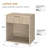 Fluted Nightstand with Charging Station - 23” Wide Modern Bedside Table with Drawer and Curved Profile, Mid-Century End Table for the Bedroom-253201563