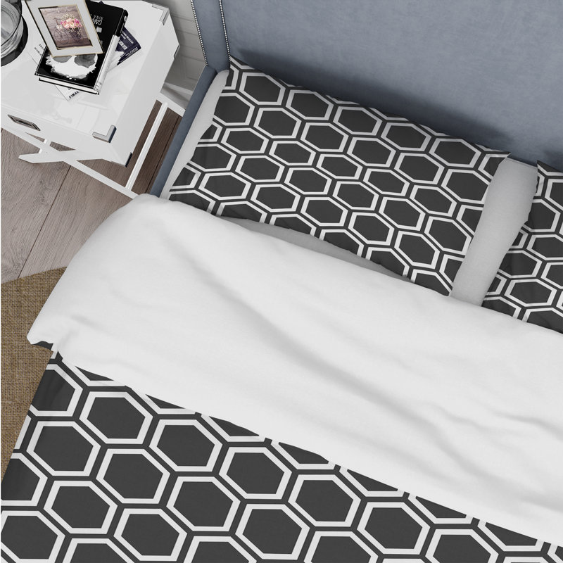 Ensemble de housse de couette Traditional, Housse de couette pour grand lit et 2 taies décor