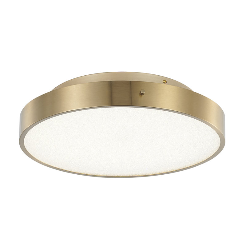 This Exquisite LED Flush Mount Is In A Brass Finish. The Frame Is Made Out Of Metal, And The LED Bulb Is Integrated Into The Frame. It Comes With A Clear Beaded Acrylic Diffuser. It Can Be Used In Any Rooms, Entryway, And More