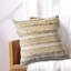 Ensemble de 2 coussins décoratifs en coton crème / beige à franges-123251784