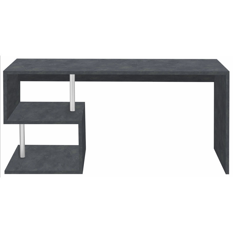 Hoehne Modular Desk, 77.5cm H x 180cm W x 60cm D, Black