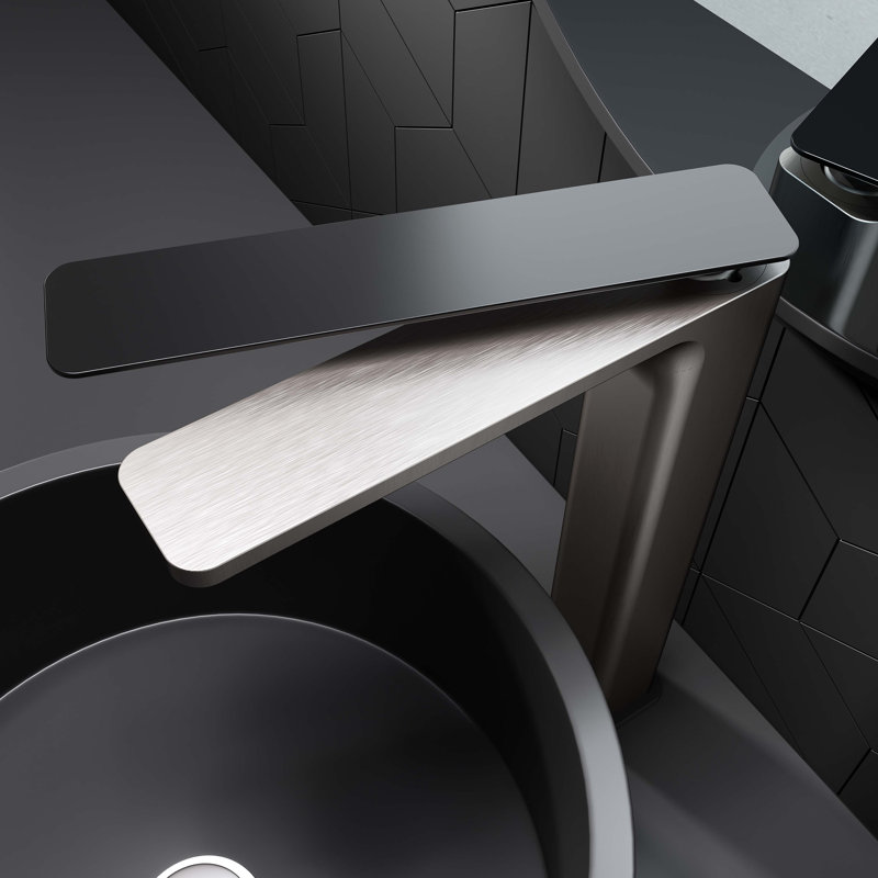Robinet de salle de bain pour évier de vaisseaux, Inox