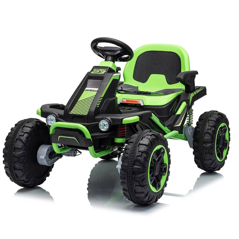 Voitures électriques 36 V pour enfants de 6 à 10 ans, 600 W, jusqu'à 9,5 km/h, Vert