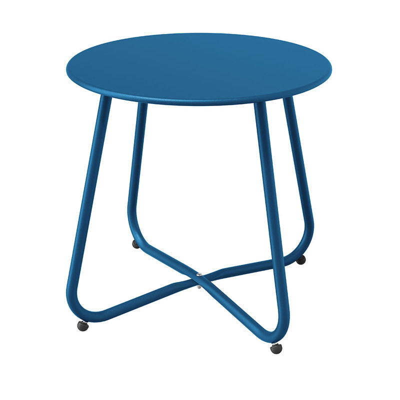 Tray Top End Table, Peacock Blue