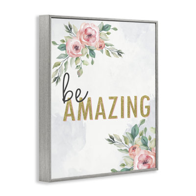 «Be Amazing Pink Florals», estampe numérique, conception de Kim Allen