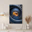 Art mural en toile bleu avec escalier en colimaçon en bois-133066406