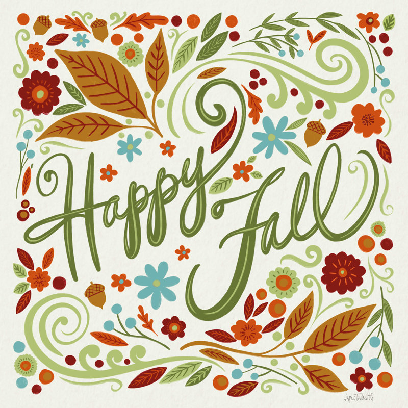 " Happy Fall I " by Anne Tavoletti, 12" H x 12" W x 1.25" D