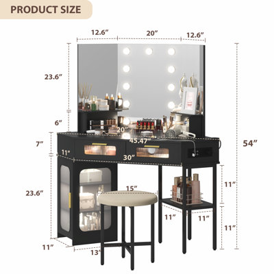 Chantle Modern Vanity with Lighted Mirror
