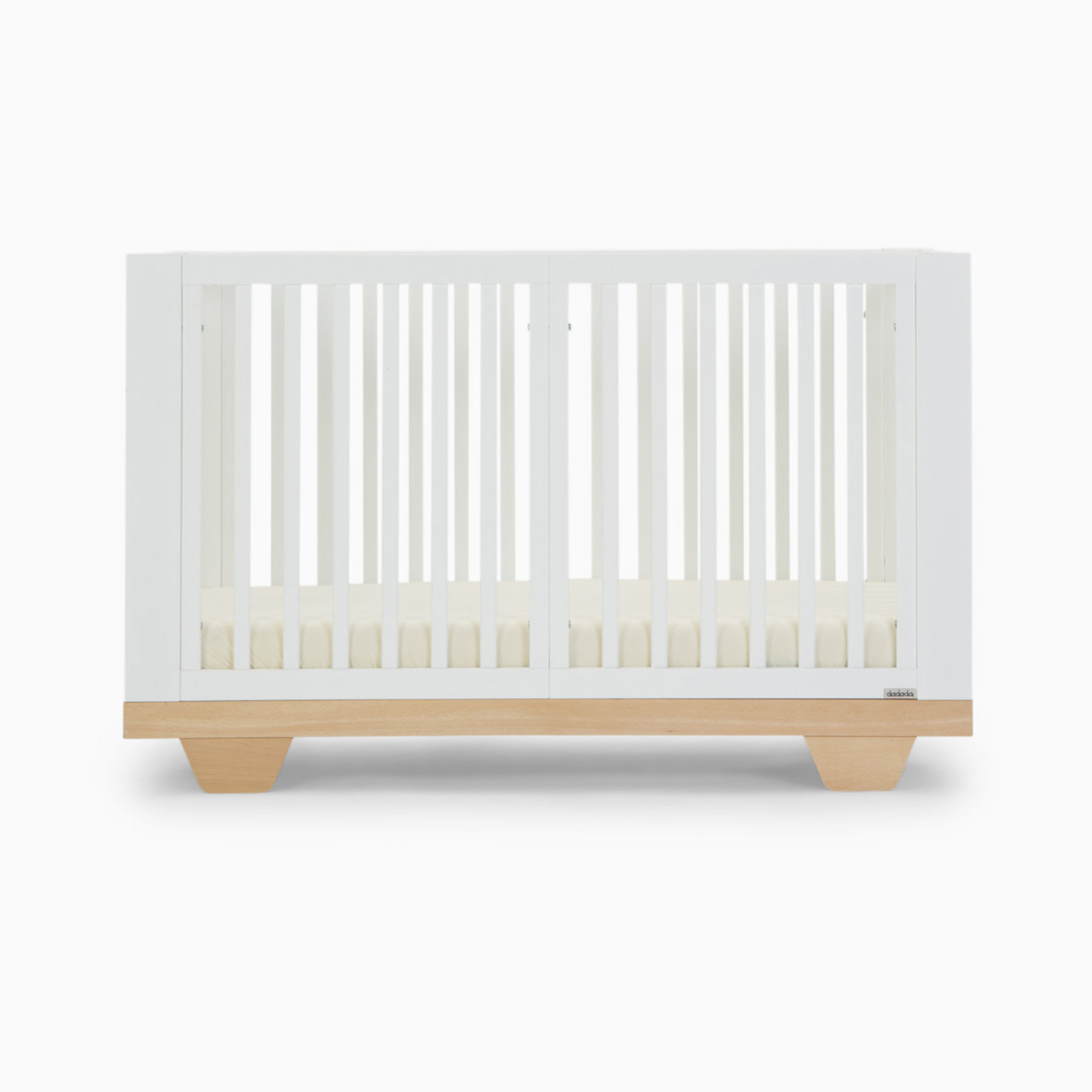 8-in-1 Convertible Crib, White/Natural