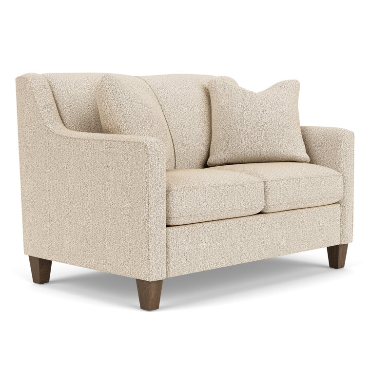 Causeuse à accoudoirs carrés 53 po, Polypropylène beige / oléfine