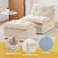 Chaise longue rembourrée avec repose-pieds mobile, canapé douillet d'intérieur -1029461288