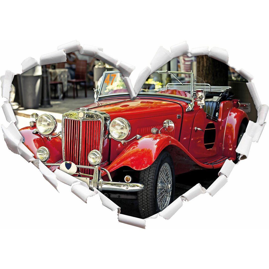 Wandtattoo Roter Oldtimer in Italien