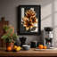 Golden Lotus Blooms Botanical - Framed Print-1023312685-1023312686