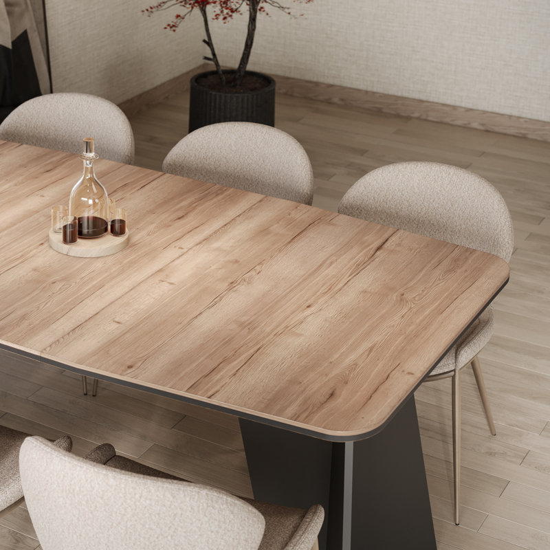 Extendable Dining Table, Light Wood