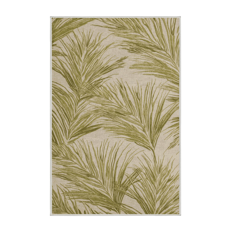 Tapis beige lavable à la machine, Rectangulaire 2 pi x 3 pi