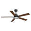  Ventilateur de plafond noir moderne 52 po avec lumière et télécommande Cissline pour chambre à coucher et salon