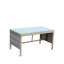 Table basse d'extérieur 1 table basse avec verre trempé transparent