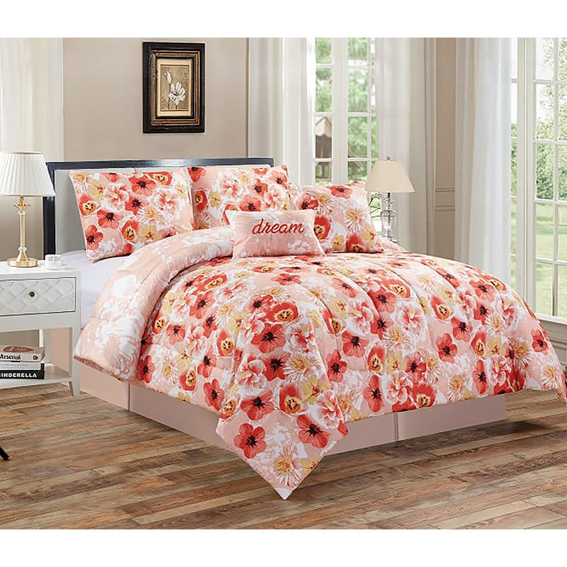 Polyester Standard Floral Comforter