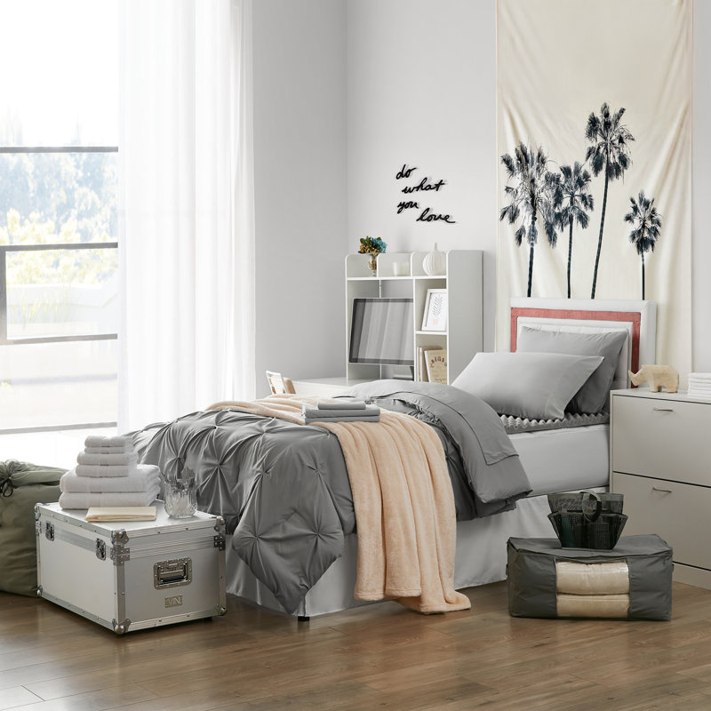  Ensemble de literie pour lit simple TG, Gris foncé
