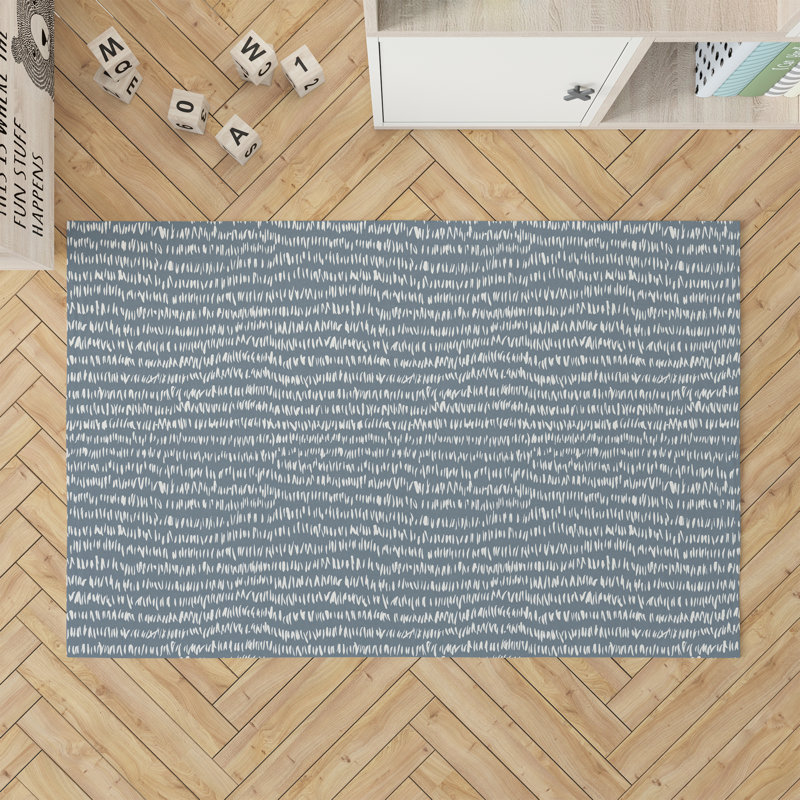 Crop Row Kids Play Mat, Blue, Rectangle 5' x 7'