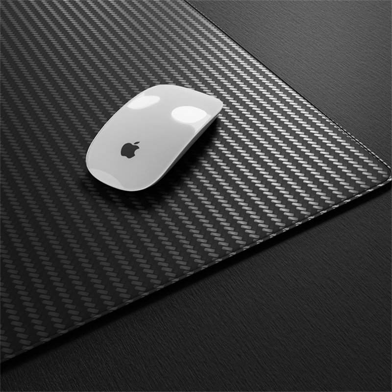 Carbon Fiber Mouse Pad - Waterproof, Oversized With Stitched Edges