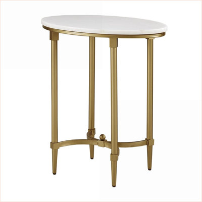 Table basse ronde en faux marbre avec tablette pour le salon, facile à assembler 