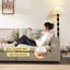 Causeuse-coussin modulaire en polyester blanc