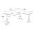 Zenos L-Shaped Glass Top Writing Desk
