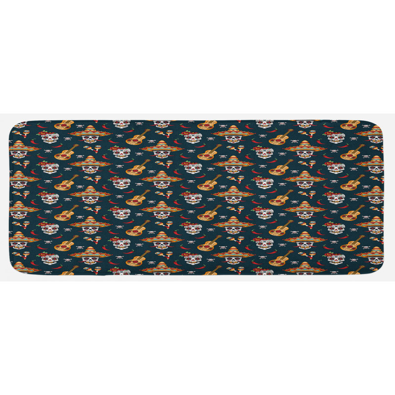 Tapis de cuisine multicolore détaillé