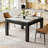 47-Inch Faux Marble Square Dining Table