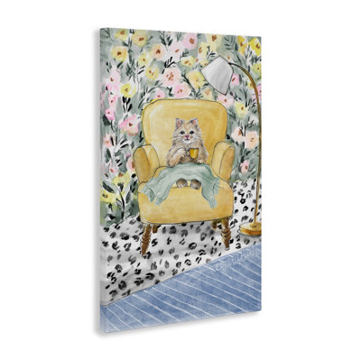 Toile Cozy Cat Corner, design par Lanie Loreth