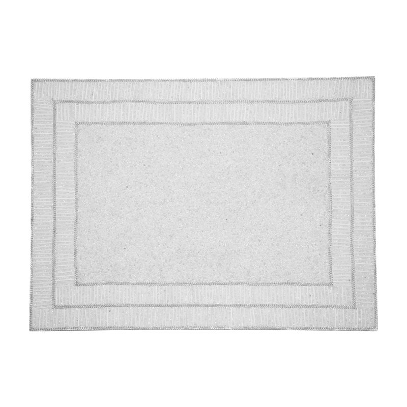 White Rectangle Shine Placemats
