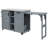 78.3" Outdoor Kitchen Island with Foldable Grill Table, Wooden Outdoor Grill Cart with Trash Can Storage & Stainless Steel Top, Outdoor Bar Cart-937145375