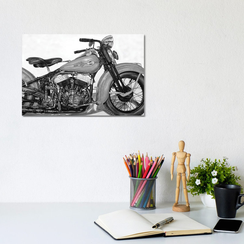 Good Ride BW by J.Bello Studio - Wrapped Canvas Print, 20.32 cm H x 30.48 cm W