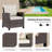 Arlayne 2-Person 3-Piece PE Wicker Patio Conversation Set with Cushions-1018693749
