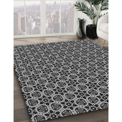 Tapis 100% à motifs lavables à la machine 2989 WSH-PAT3077-GRY
