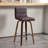 Swivel Upholstered Counter & Bar Stool With Solid Wood Frame and L-Shaped PU Leather Back-588686635-588686633