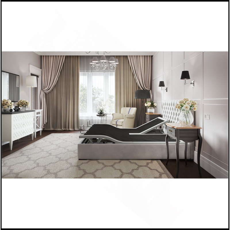 Split Top Queen Adjustable Bed Base With Head And Foot Position Adjustment
