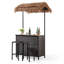 Ensemble de bar d'extérieur 3 pièces Tiki