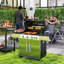4+1 Burner Propane Gas Grill Outdoor Portable BBQ with Cabinet