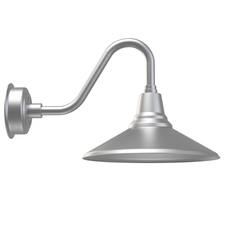 Albali Wall Light, Galvanized Silver, 14.32" H x 16" W x 24.25" D