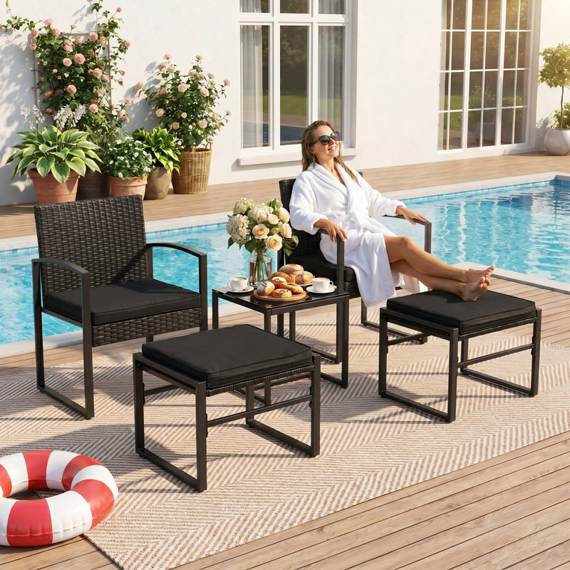 Outdoor Conversation Set with Cushions