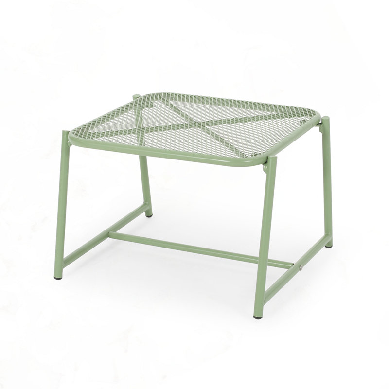 Table d'appoint d'extérieur pour patio, Vert, H 13,25 po x l 18 po x P 19,5 po