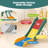 8-In-1 Toddler Slide With Climber Toy Golf Drawing Board For Baby Age 1-3 Indoor Outdoor Playset, Yellow & Green-113050851